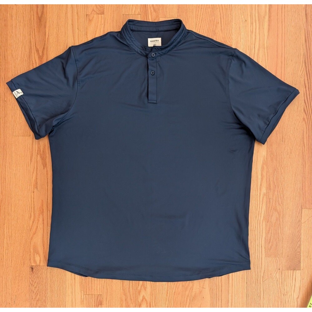 Mantra Performance Polo Blade Collar Mens 2XL XXL Navy Blue Stretch Golf